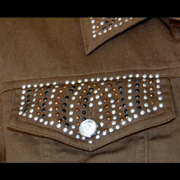 LH SPORT brown cotton long sleeve jacket M✨ - Picture 3 of 7